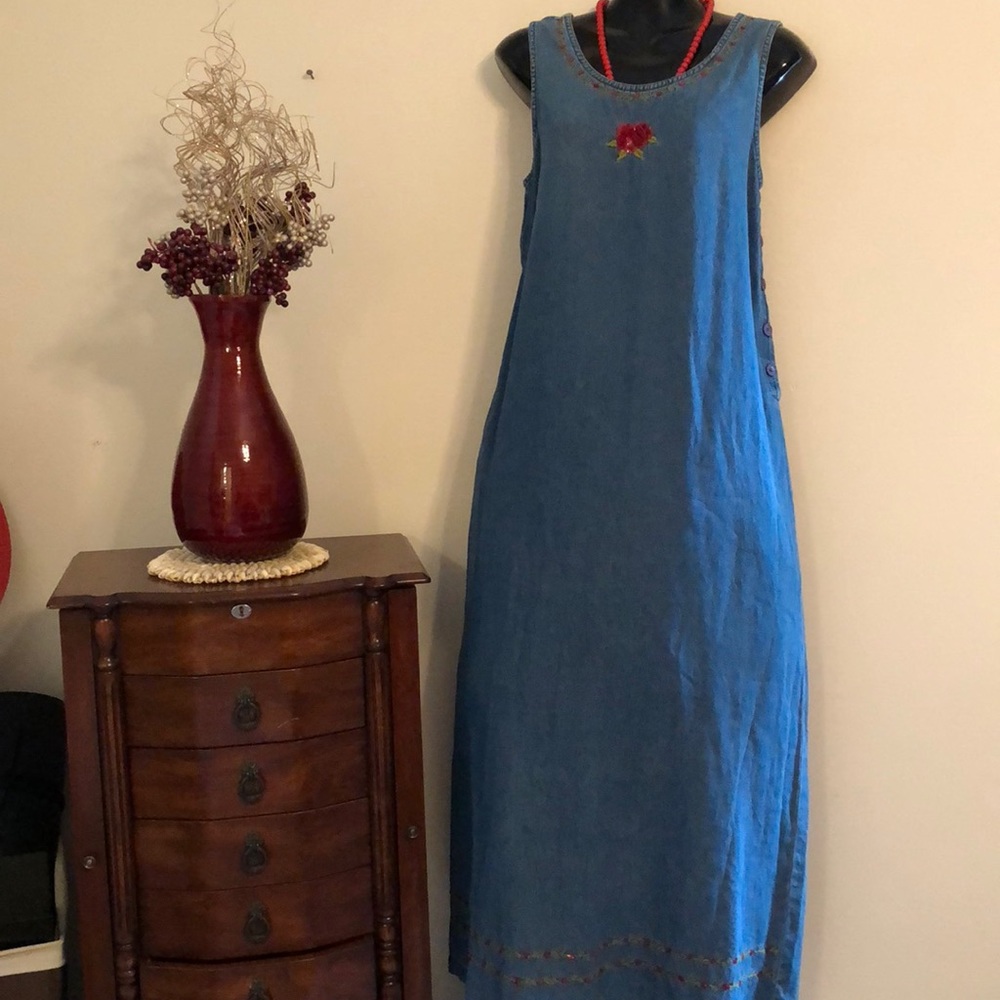 Sm Long vintage denim jumper by lemongrass rose